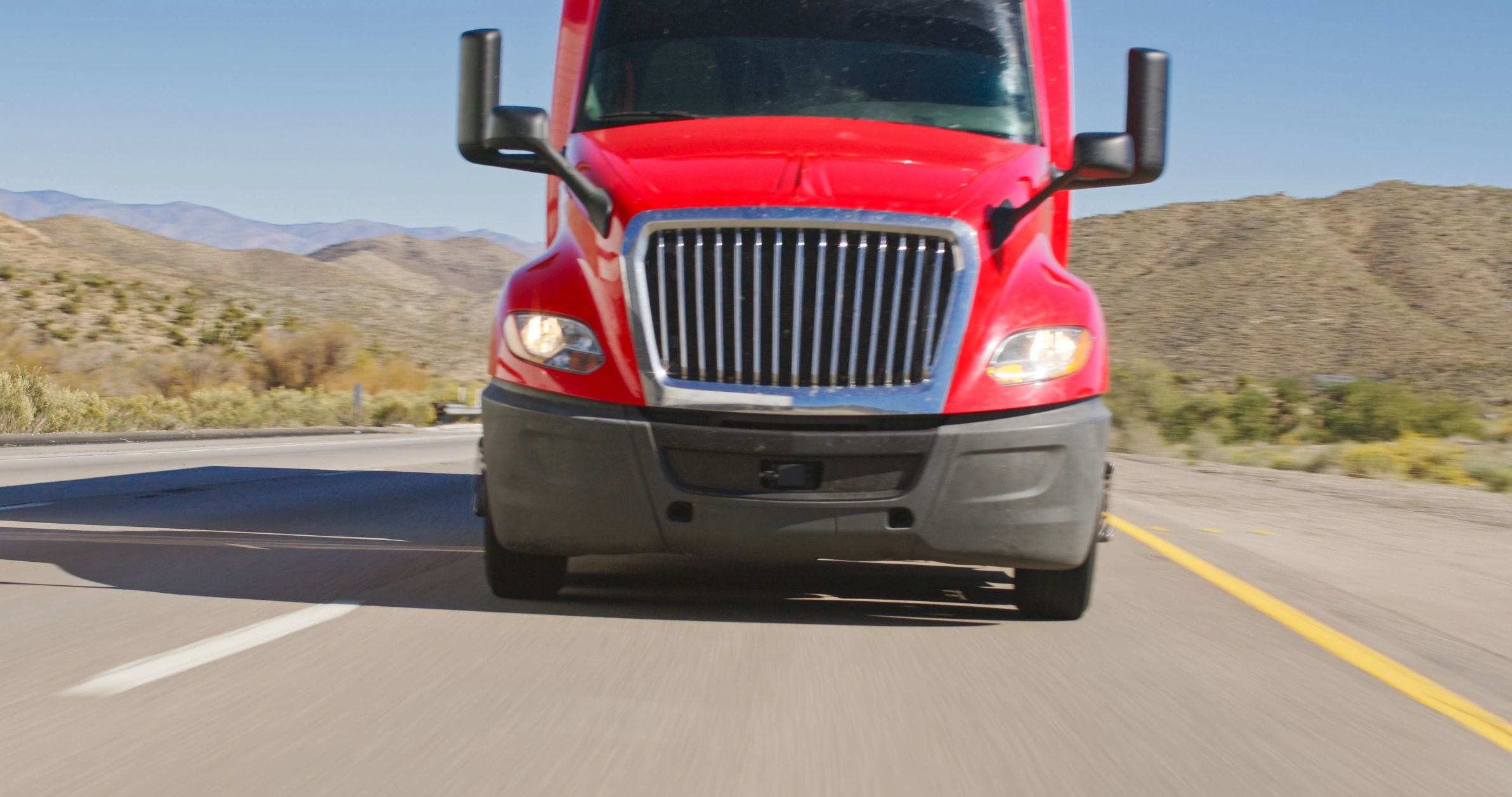 Freight truck on the road for regional delivery service